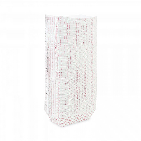 Paper Food Baskets, 3 lb Capacity, Red/White, 500/Carton (30LAG300)