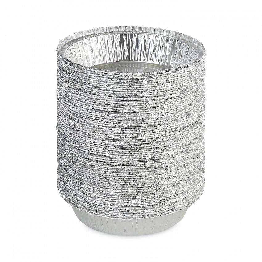 Round Aluminum To-Go Containers, 250 Gauge, 24 oz, 7" Diameter x 1.47" h, Silver, 500/Carton (ROUND7)