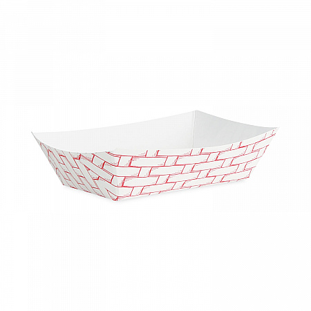 Paper Food Baskets, 0.25 lb Capacity, 2.69 x 4 x 1.05, Red/White, 1,000/Carton (30LAG025)