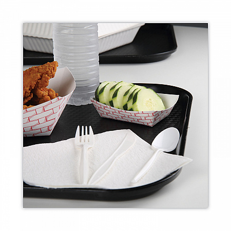 Paper Food Baskets, 0.25 lb Capacity, 2.69 x 4 x 1.05, Red/White, 1,000/Carton (30LAG025)