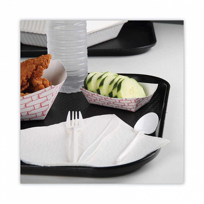 Paper Food Baskets, 0.25 lb Capacity, 2.69 x 4 x 1.05, Red/White, 1,000/Carton (30LAG025)