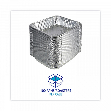 Aluminum Steam Table Pans, Half-Size Deep, 400 Gauge, 2.56