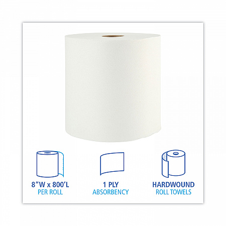 Boardwalk Xtra Roll Towels, 1-Ply, 8