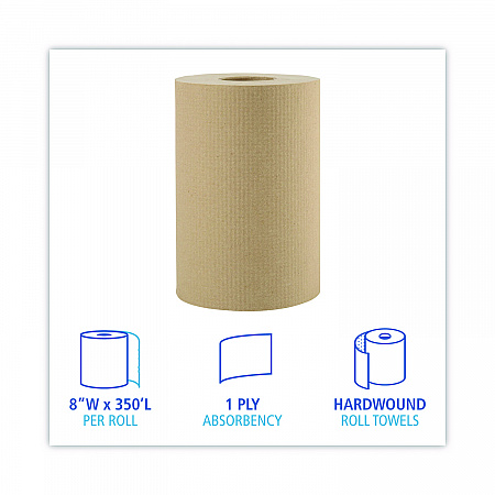 Hardwound Paper Towels, 1-Ply, 8