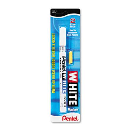 Pentel White Permanent Marker, Fine Bullet Tip, White (100WS)