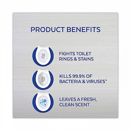 Disinfectant Toilet Bowl Cleaner with Bleach, Clean Scent, 24 oz Angle-Neck Bottle, 2/Pack (96085PK)