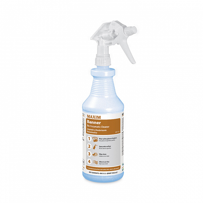 Banner Bio-Enzymatic Cleaner, Safe-to-Ship, Fresh Scent, 32 oz Bottle, 6/Carton (07120086)