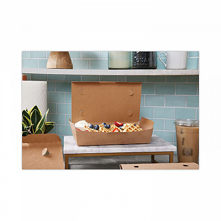 EarthChoice Tamper Evident OneBox Paper Box, 9.7 x 5.6 x 2, Brown, 100/Carton (NOB02KECTE)