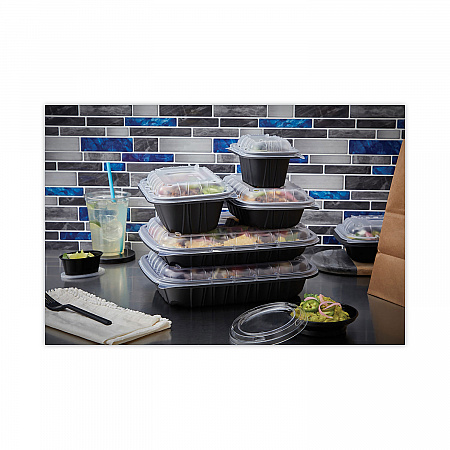 EarthChoice Entree2Go Takeout Container Vented Lid, 11.8 x 8.8 x 1, Clear, Plastic, 200/Carton (YCNV12X9PPDL)