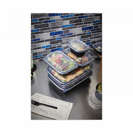 EarthChoice Entree2Go Takeout Container, 12 oz, 5.7 x 4.3 x 2.6, Black, Plastic, 600/Carton (YCNB6X412000)