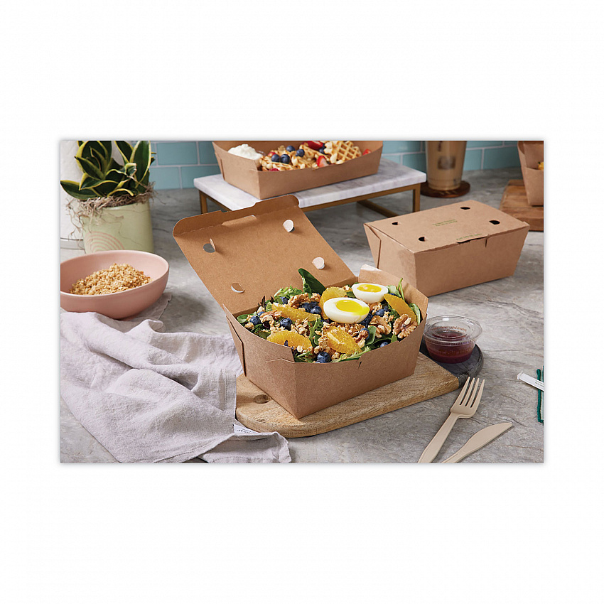 EarthChoice Tamper Evident OneBox Paper Box, 5.6 x 5.7 x 3.3, Brown, 200/Carton (NOB08KECTE)