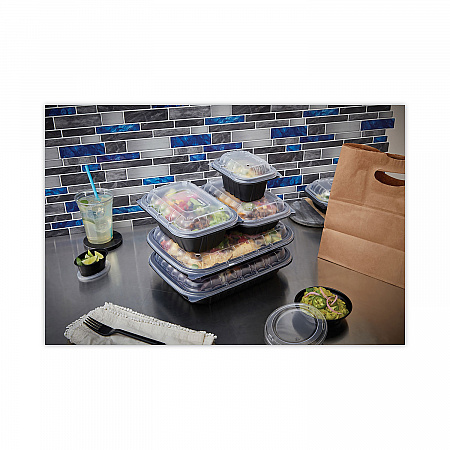 EarthChoice Entree2Go Takeout Container, 32 oz, 8.7 x 5.8 x 2.7, Black, Plastic, 300/Carton (YCNB9X632000)