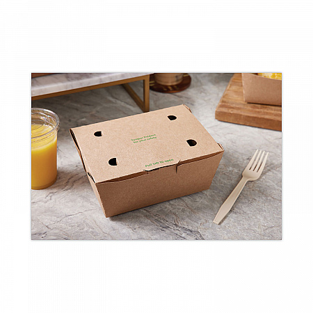 EarthChoice Tamper Evident OneBox Paper Box, 7.6 x 5.7 x 3.3, Brown, 160/Carton (NOB03KECTE)