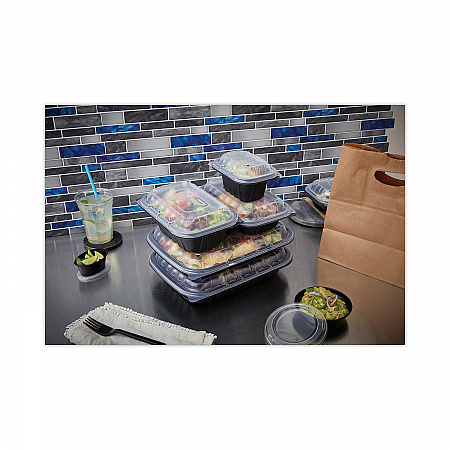 EarthChoice Entree2Go Takeout Container Vented Lid, 5.7 x 4.3 x 2.6, Clear, Plastic, 600/Carton (YCNV6X4PPDL)