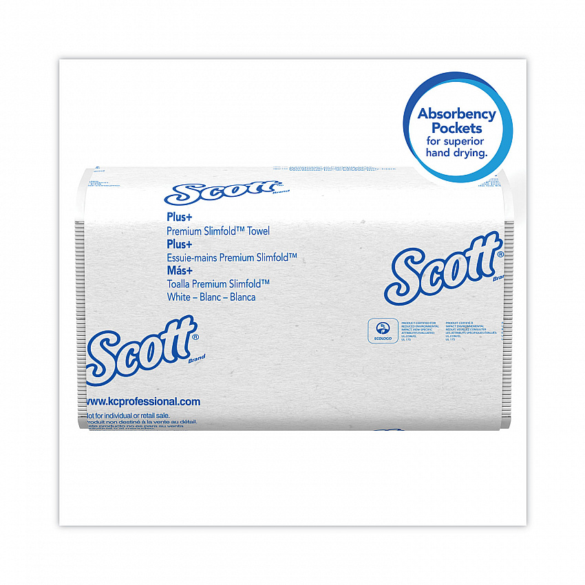 Slimfold Towels, 1-Ply, 7.5 x 11.6, White, 90/Pack, 24 Packs/Carton (04442)