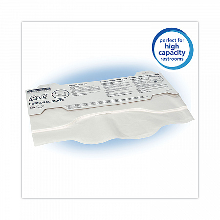 Personal Seats Sanitary Toilet Seat Covers, 15 x 18, White, 125/Pack, 24 Packs/Carton (07410CT)