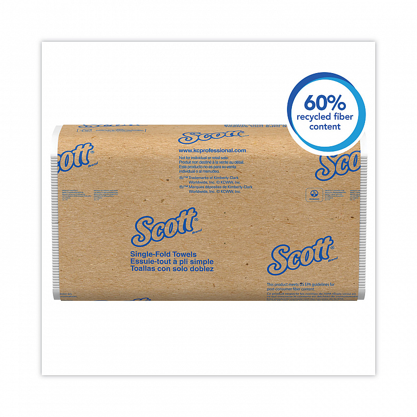 Essential Single-Fold Towels, Absorbency Pockets, 9.3 x 10.5, 250/Pack, 16 Packs/Carton (01700)