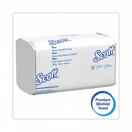Slimfold Towels, 1-Ply, 7.5 x 11.6, White, 90/Pack, 24 Packs/Carton (04442)