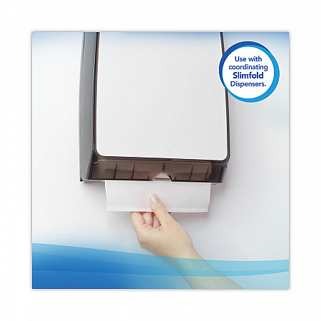 Slimfold Towels, 1-Ply, 7.5 x 11.6, White, 90/Pack, 24 Packs/Carton (04442)
