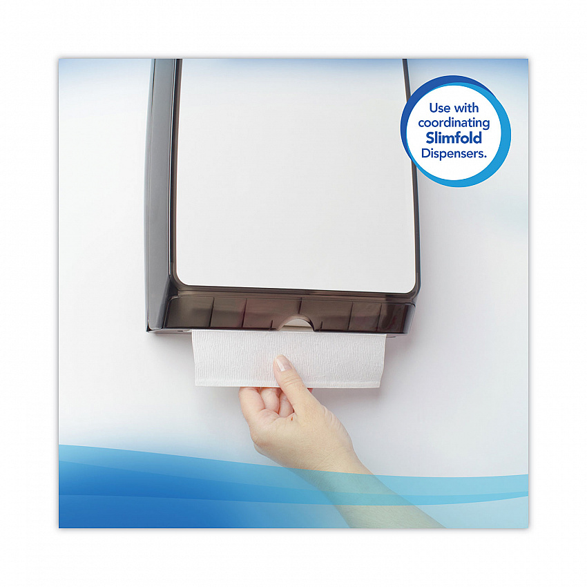Slimfold Towels, 1-Ply, 7.5 x 11.6, White, 90/Pack, 24 Packs/Carton (04442)
