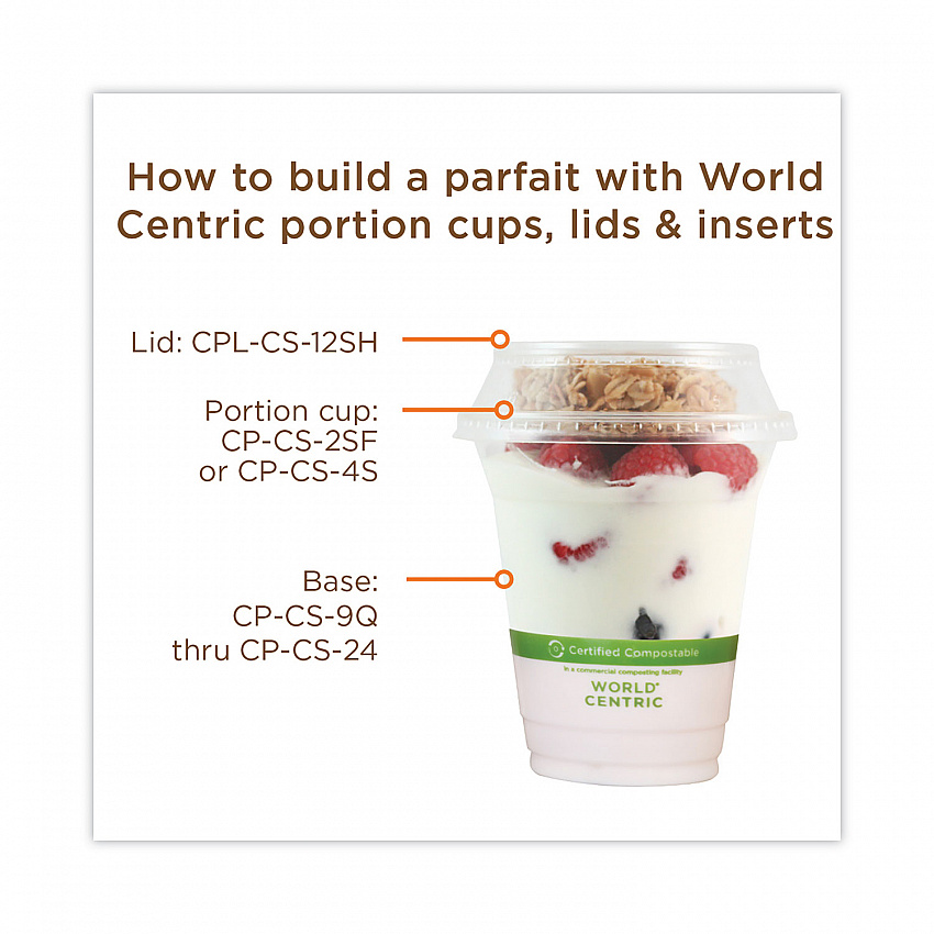 PLA Clear Cold Cups, Flat Style, 2 oz, Plastic, Clear, 2,000/Carton (CPCS2SF)