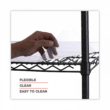 Shelf Liners For Wire Shelving, Clear Plastic, 48w x 24d, 4/Pack (SW59SL4824)