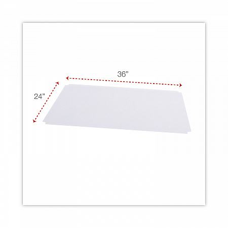 Shelf Liners For Wire Shelving, Clear Plastic, 36w x 24d, 4/Pack (SW59SL3624)