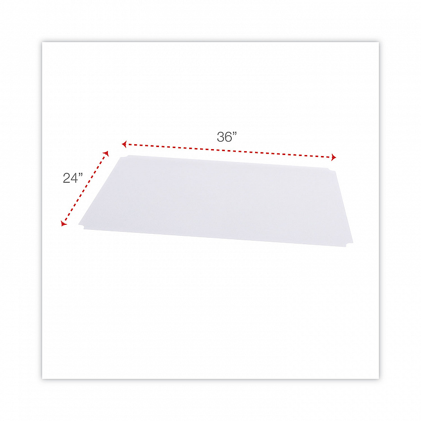 Shelf Liners For Wire Shelving, Clear Plastic, 36w x 24d, 4/Pack (SW59SL3624)