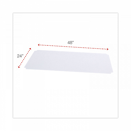 Shelf Liners For Wire Shelving, Clear Plastic, 48w x 24d, 4/Pack (SW59SL4824)