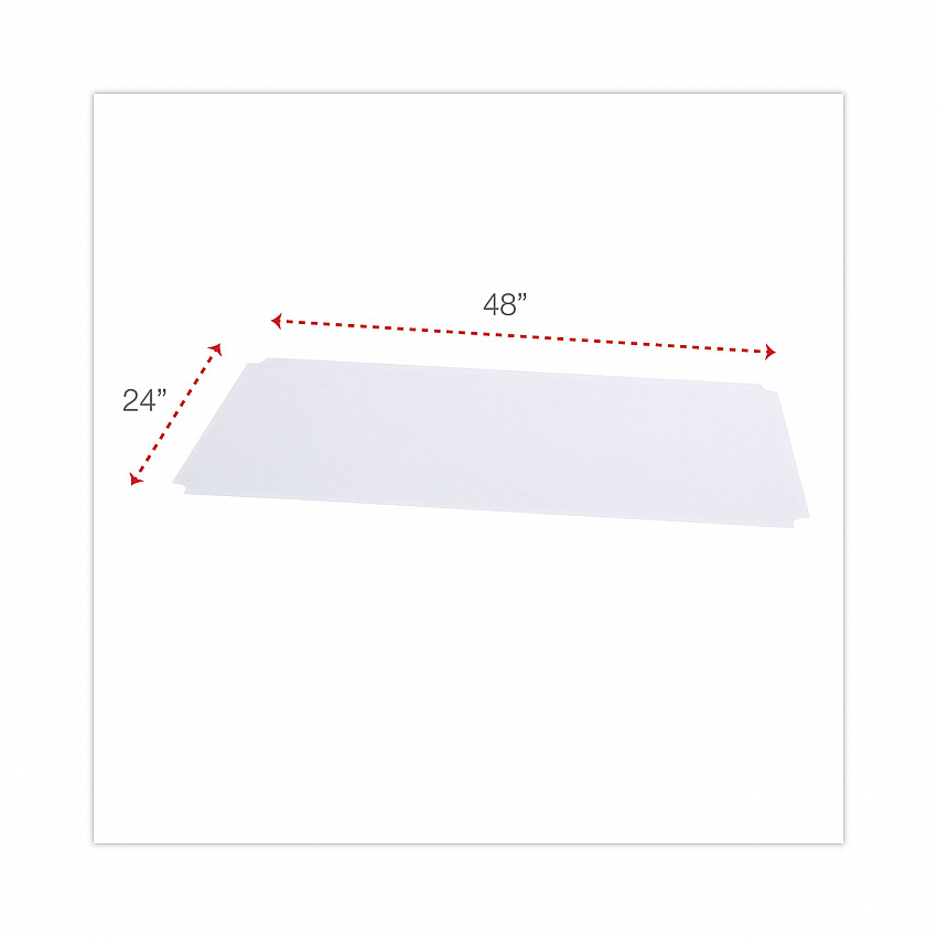 Shelf Liners For Wire Shelving, Clear Plastic, 48w x 24d, 4/Pack (SW59SL4824)