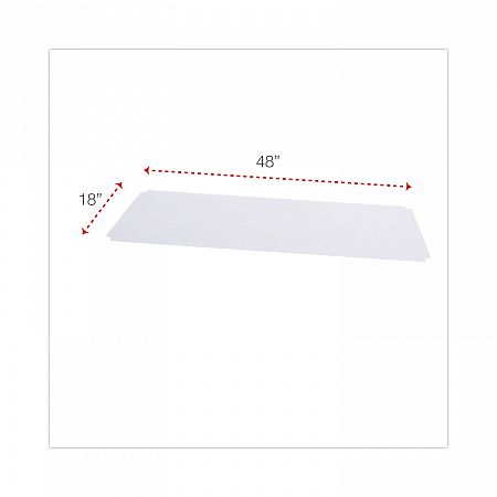 Shelf Liners For Wire Shelving, Clear Plastic, 48w x 18d, 4/Pack (SW59SL4818)