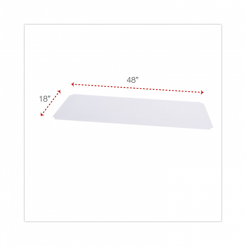 Shelf Liners For Wire Shelving, Clear Plastic, 48w x 18d, 4/Pack (SW59SL4818)