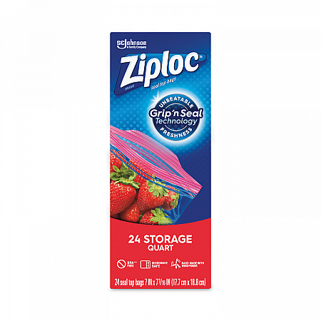 Seal Top Bags, Quart, 7.44