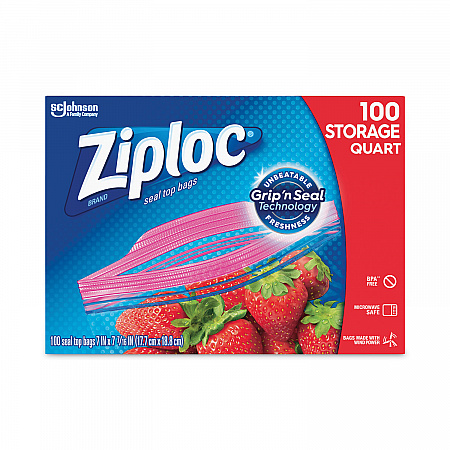 Seal Top Bags, Quart, 7.44