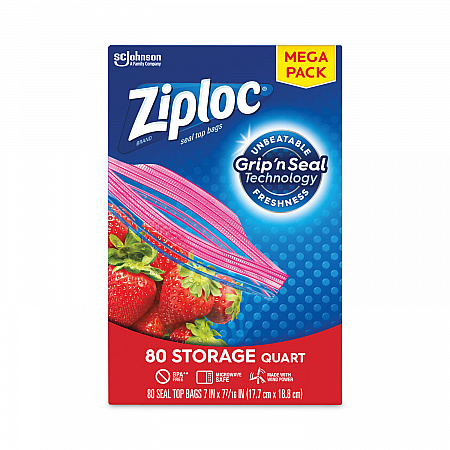 Seal Top Bags, Quart, 7.44