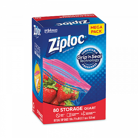 Seal Top Bags, Quart, 7.44