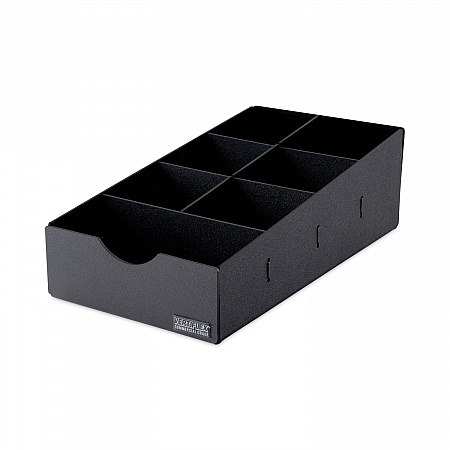 Condiment Caddy, 7 Compartments, 8.75 x 16 x 5.25, Black (VFCC169)