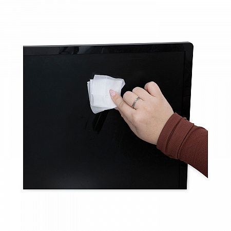 OneStep CRT ScreenKleen Cleaning Pads, Cloth, 5 x 5, Unscented, White, 100/Box (RR1309)