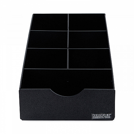 Condiment Caddy, 7 Compartments, 8.75 x 16 x 5.25, Black (VFCC169)