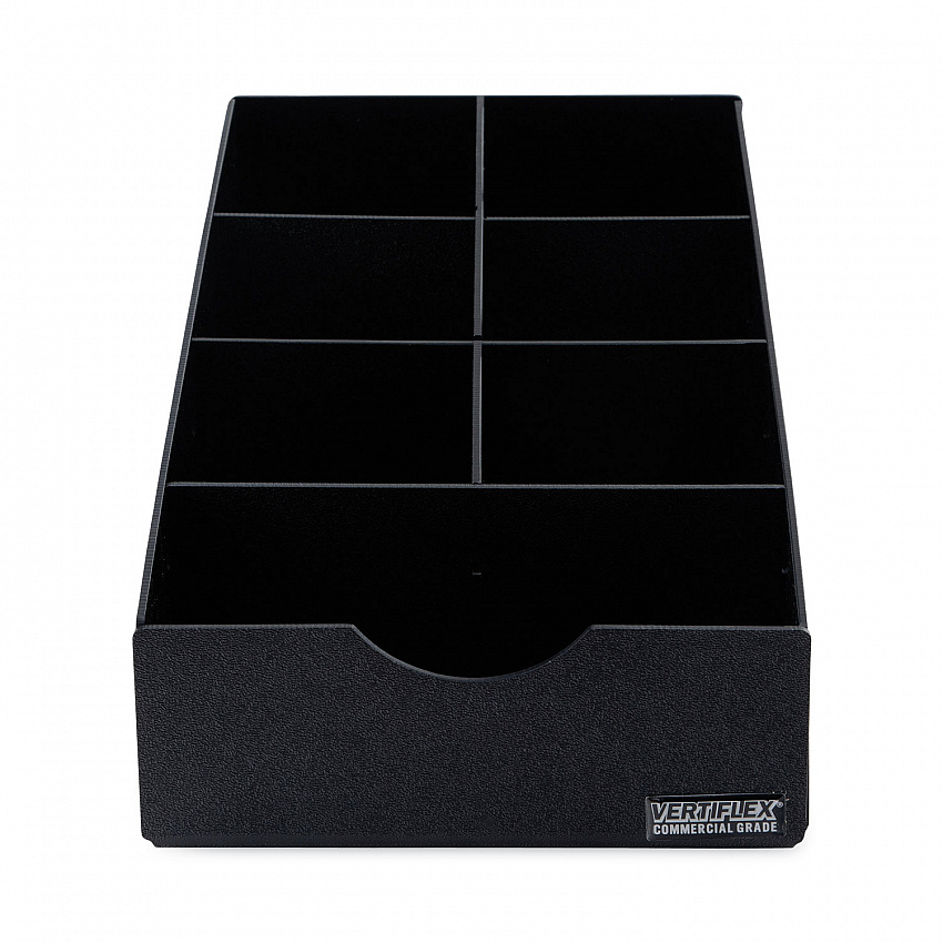 Condiment Caddy, 7 Compartments, 8.75 x 16 x 5.25, Black (VFCC169)
