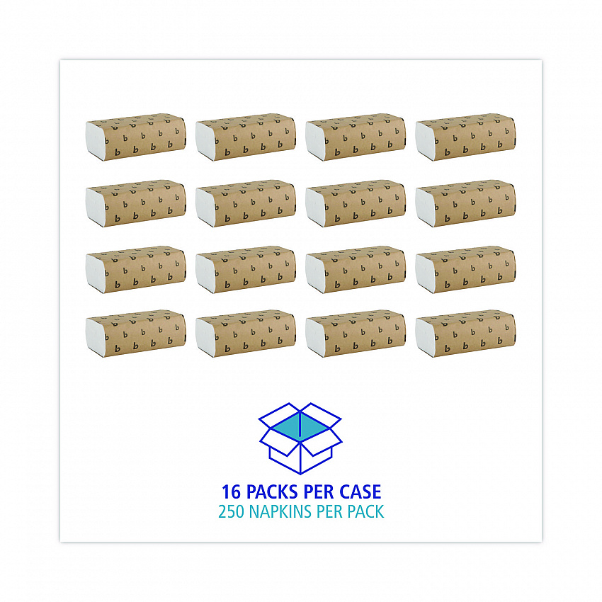 Multifold Paper Towels, 1-Ply, 9 x 9.45, White, 250 Towels/Pack, 16 Packs/Carton (6200)