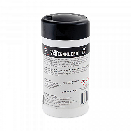 OneStep CRT ScreenKleen Cleaner Wet Wipes, Cloth, 5.25 x 5.75, Unscented, 75/Tub (RR1409)