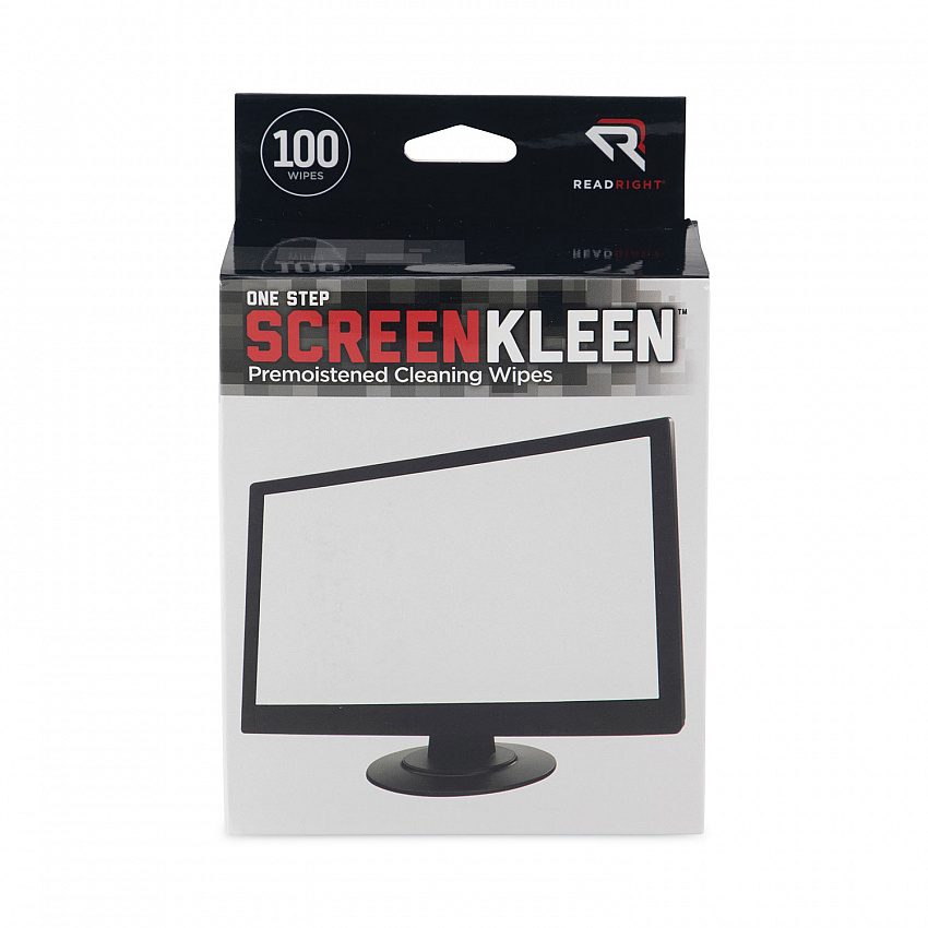 OneStep CRT ScreenKleen Cleaning Pads, Cloth, 5 x 5, Unscented, White, 100/Box (RR1309)
