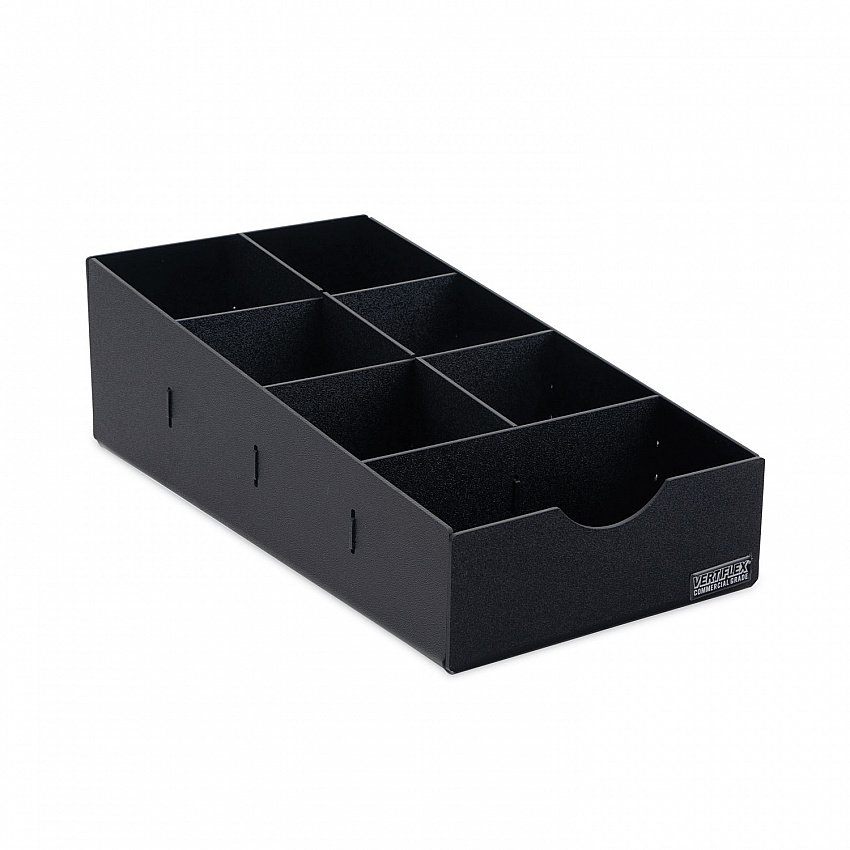 Condiment Caddy, 7 Compartments, 8.75 x 16 x 5.25, Black (VFCC169)