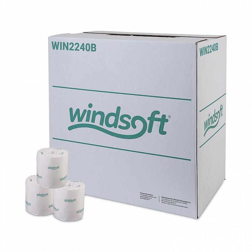 Bath Tissue, Individually Wrapped Rolls, Septic Safe, 2-Ply, White, 500 Sheets/Roll, 96 Rolls/Carton (2240B)