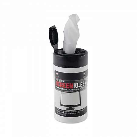 OneStep CRT ScreenKleen Cleaner Wet Wipes, Cloth, 5.25 x 5.75, Unscented, 75/Tub (RR1409)