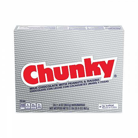 Chunky Bar, Individually Wrapped, 1.4 oz, 24/Carton (20900162)