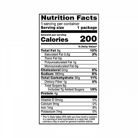 Pita Chips, 1.5 oz Bag, Cinnamon Sugar, 24/Carton (20900651)