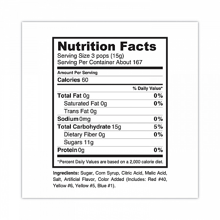 Dum-Dum-Pops, 15 Assorted Flavors, 500 Pieces/Bag (22000772)