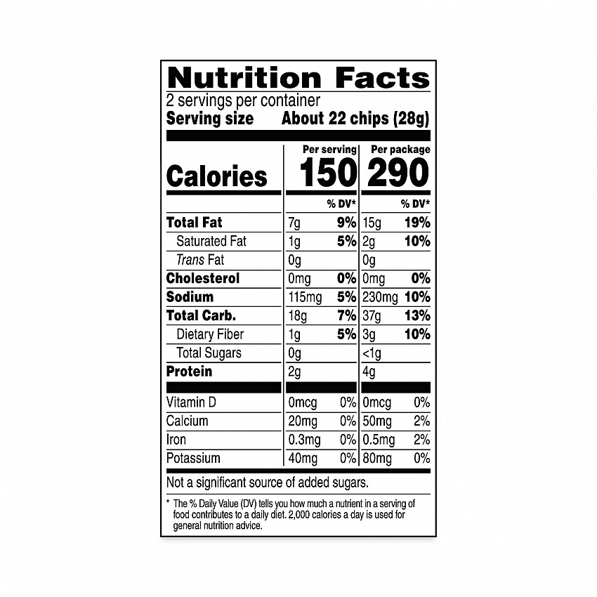 Bite Size Tortilla Chips, 2 oz Bag, 64 Bags/Carton (29500067)